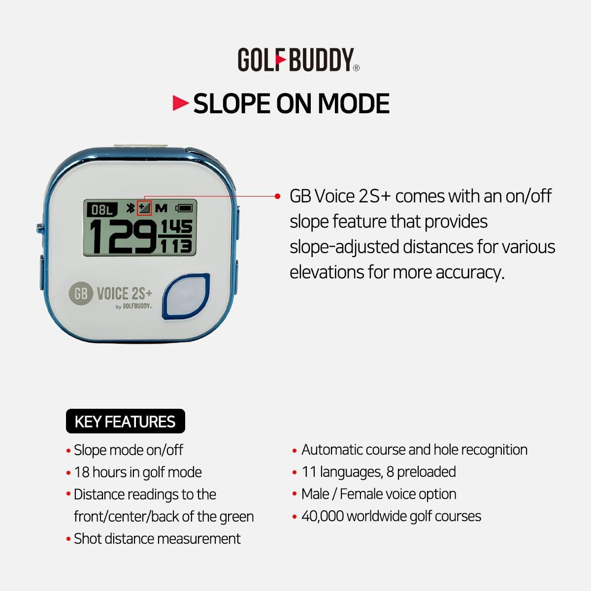 GolfBuddy Voice 2 GPS Golf Rangefinder