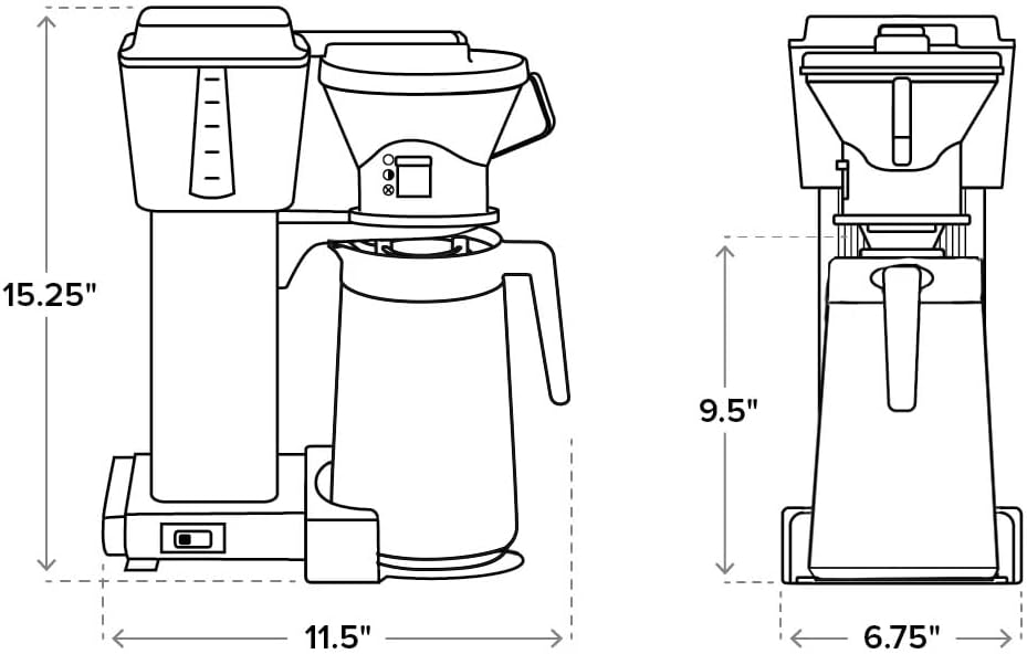 Moccamaster 79112 KBT 10-cup thermal coffee brewer polished silver