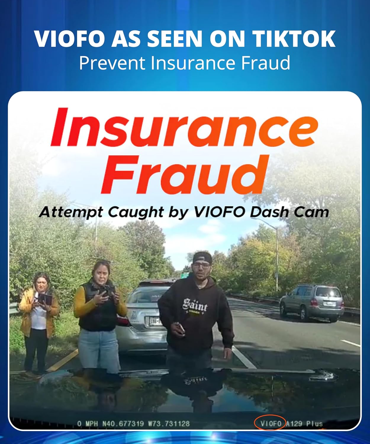 VIOFO A119 V3 2K front dash cam installed in car