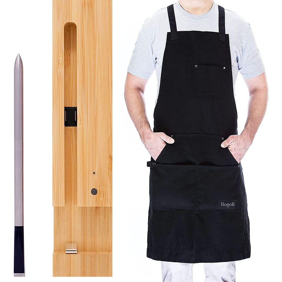 Meater Plus Wireless Meat Thermometer 165ft Long Range WIFI Digital Connectivity For The Oven, Grill, Kitchen, BBQ With Apron