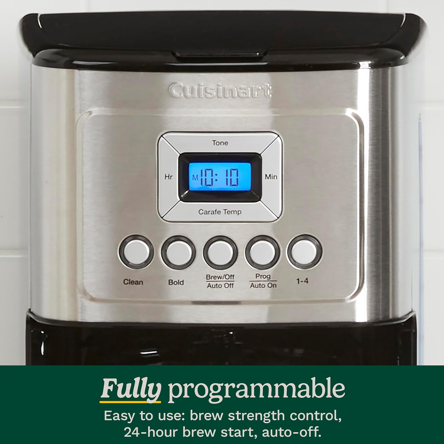 Cuisinart DCC-3200 PerfecTemp front view stainless steel