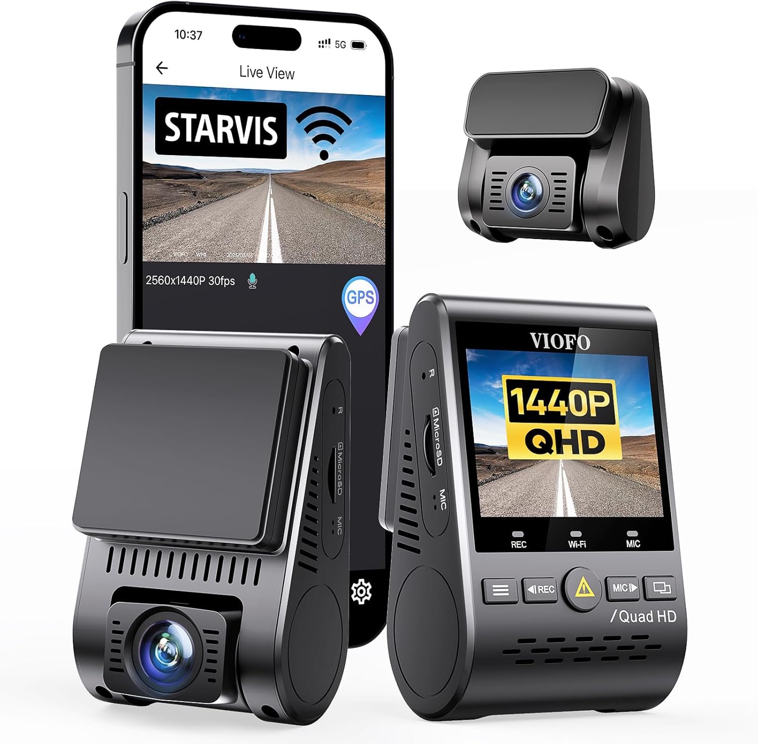 VIOFO A129 Plus Duo dual channel dash cam with GPS and Wi-Fi