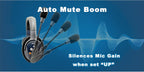 Ultralite ETP4S full duplex wireless intercom system with four single headsets and noise-reducing microphones