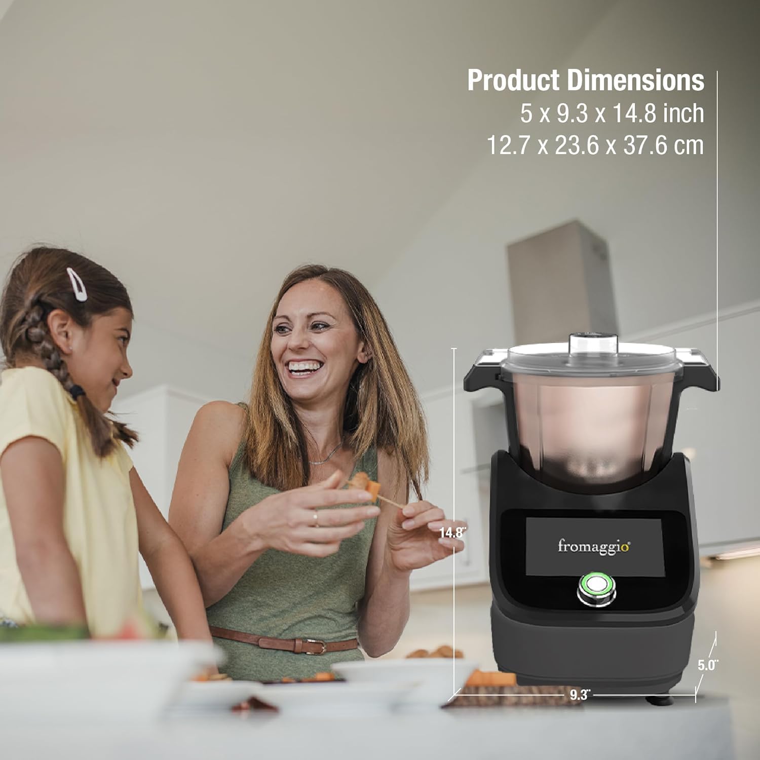 Fromaggio Smart Home Cheese Maker with stainless steel finish and Wi-Fi app control