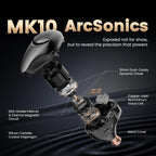 HIDIZS MK10 ArcSonics in-ear monitors black housing