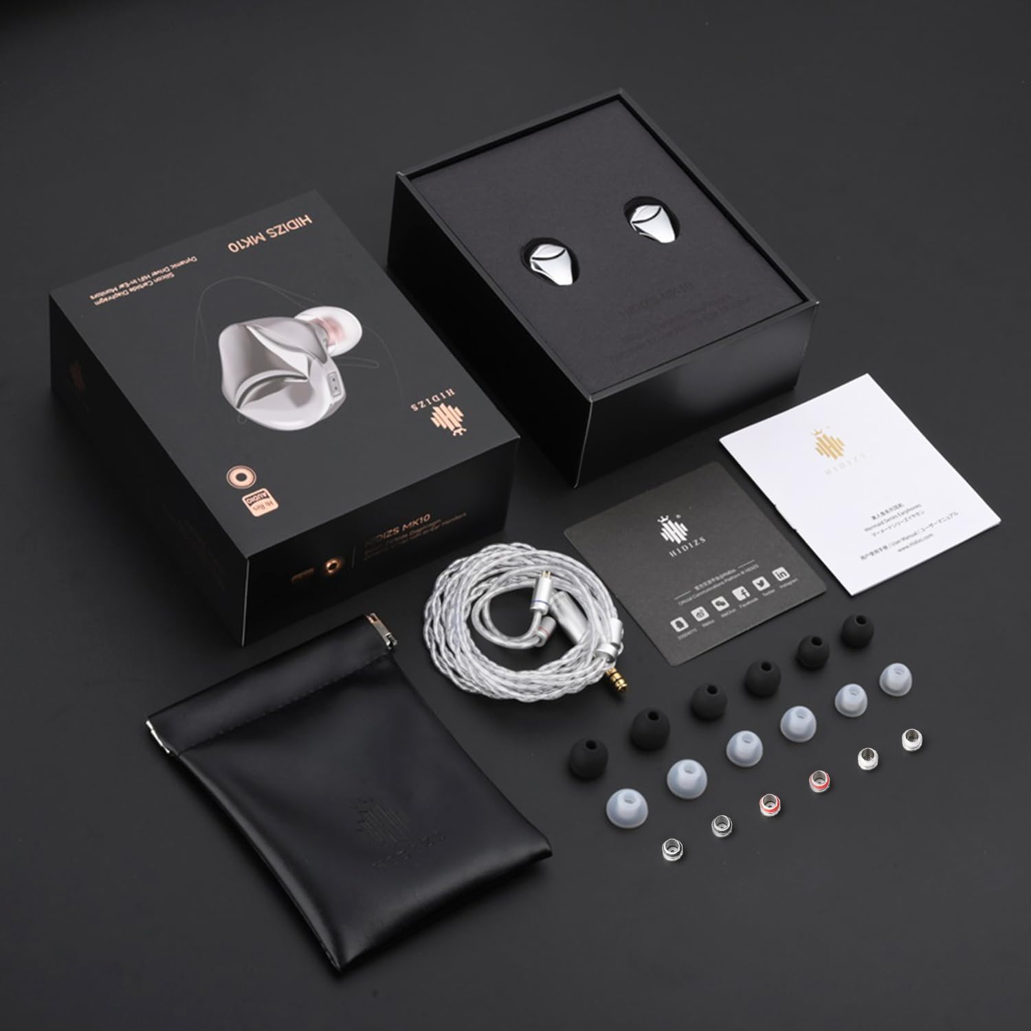 HIDIZS MK10 ArcSonics in-ear monitors black housing