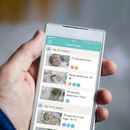 Lollipop Grey Nursery Sensor accessory for baby camera — tracks air quality, temperature, and humidity