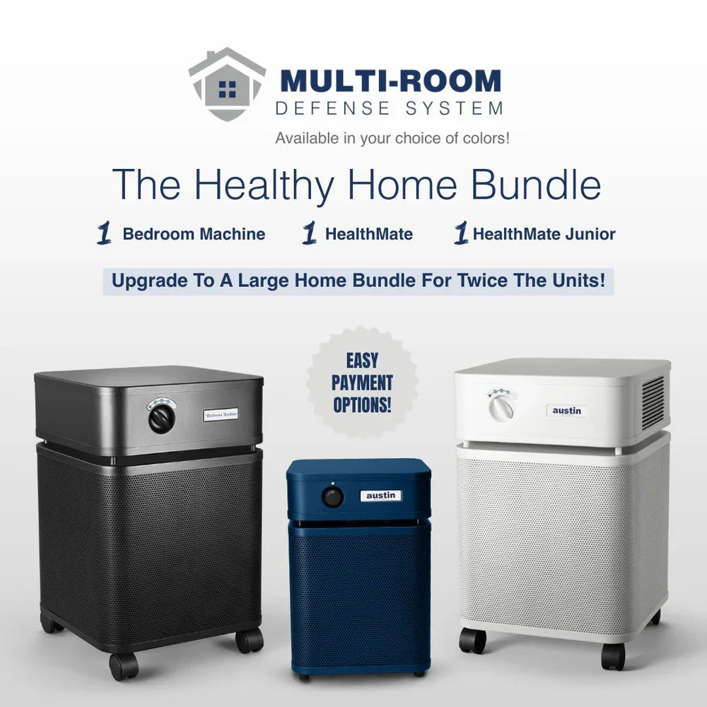 Austin Air Healthy Home Bundle Bedroom Machine + HealthMate + HealthMate Jr