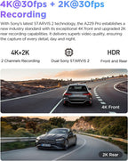 VIOFO A229 Pro 2CH 4K plus 2K dash cam front and rear