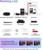 VIOFO A229 Pro 2CH 4K plus 2K dash cam front and rear