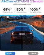VIOFO A329S 2CH 4K front and 2K rear dash cam installed in car