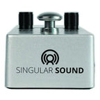 Top view of BeatBuddy Mini 2 showing volume knob, tempo control, and footswitch button layout