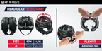 boxing headgear size chart with adjustable flexfit sizing guide