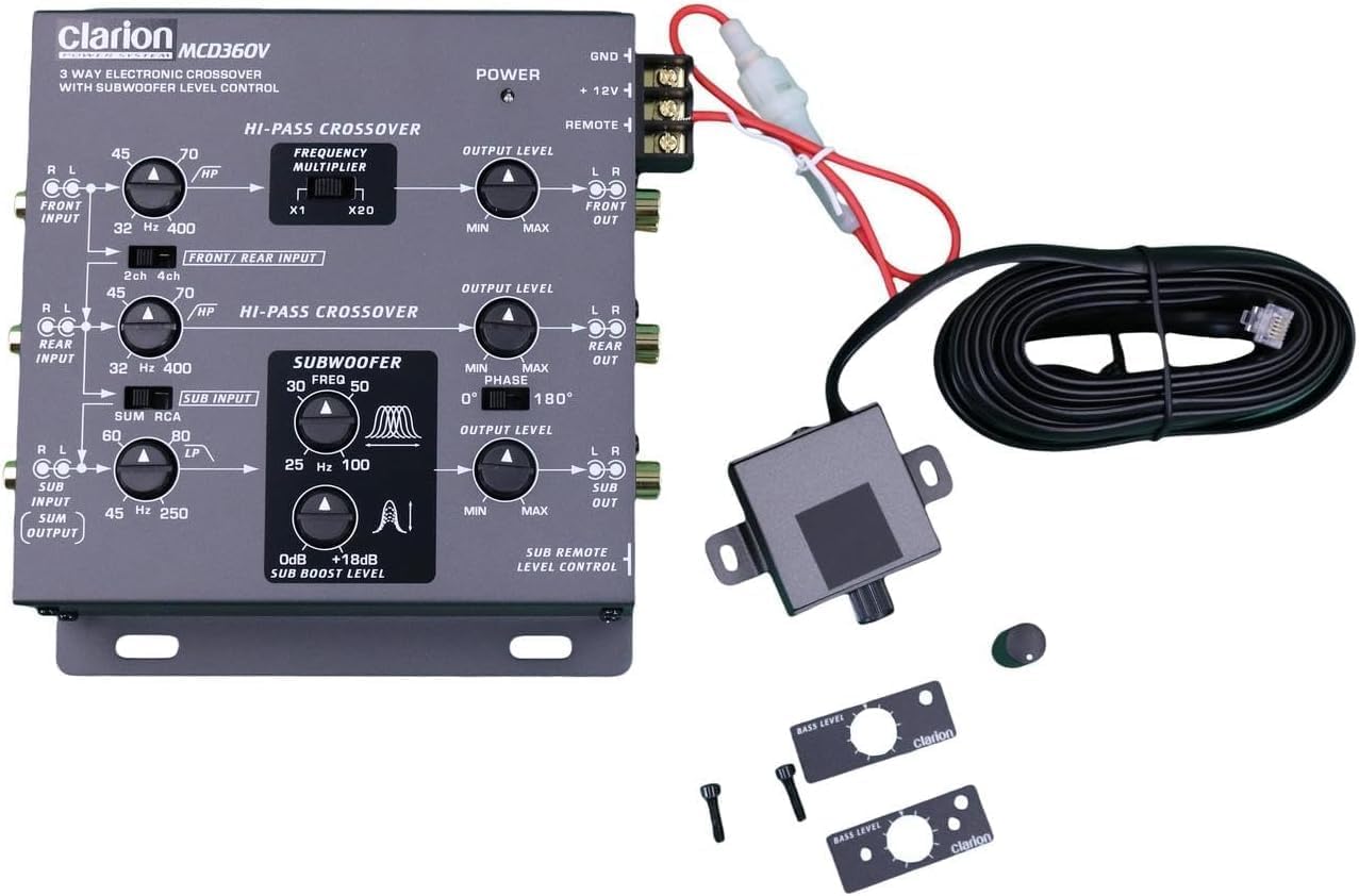 Clarion MCD360 3-Way Electronic Crossover front view