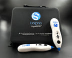 close up of Dolphin Neurostim handheld device for pain relief and therapy