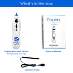 Dolphin Neurostim kit contents including device manual and extension probe