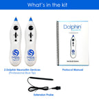 Dolphin Neurostim kit contents including devices manual and extension probe