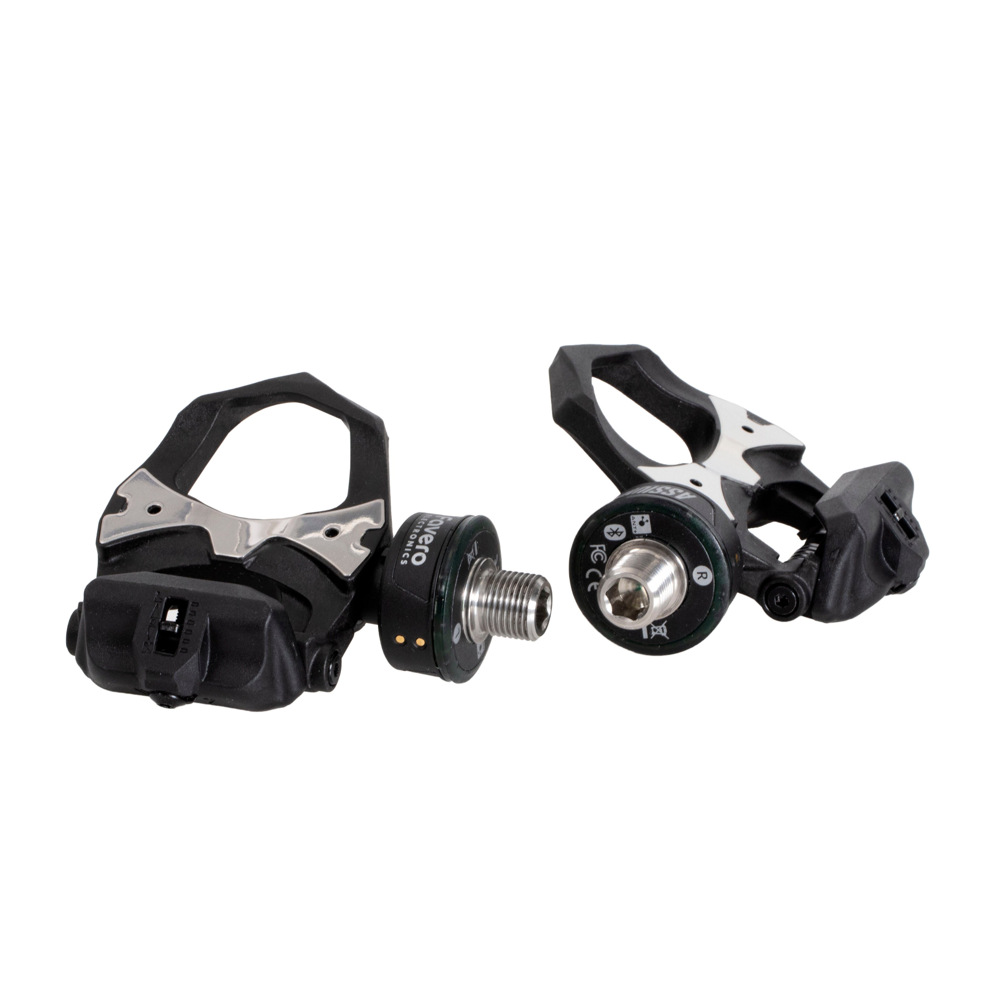 Favero Assioma DUO retail packaging including Look Keo compatible cleats and installation tools.