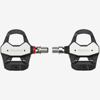 Favero Assioma PRO RL-1 power meter pedals front view showing left and right pedal alignment