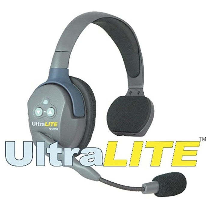 Eartec HUB6S 6-person wireless headset system with hub and headsets displayed