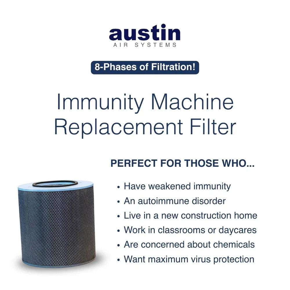 Austin Air Immunity Machine replacement filter media 8-phase system