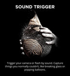 MIOPS Smart Plus sound trigger capturing high speed photography like breaking objects or popping balloon