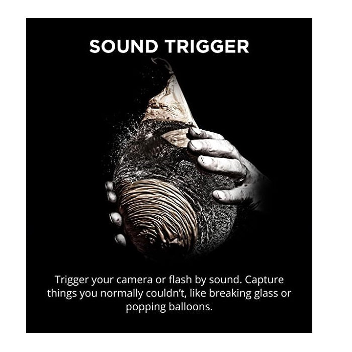 MIOPS Smart Plus sound trigger capturing breaking object in high speed photography
