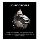 MIOPS Smart Plus sound trigger capturing breaking object in high speed photography