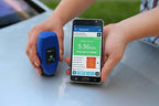 NexPTG coating thickness gauge showing original paint layer measurement on smartphone app