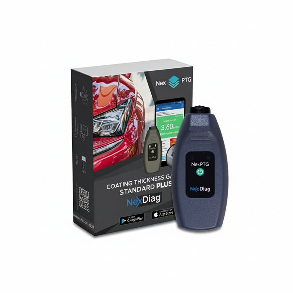 NexPTG Standard Plus coating thickness gauge with packaging box for car paint inspection