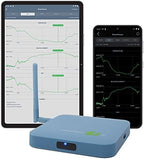 SensorPush app dashboard with gateway showing remote temperature and humidity monitoring data and alerts