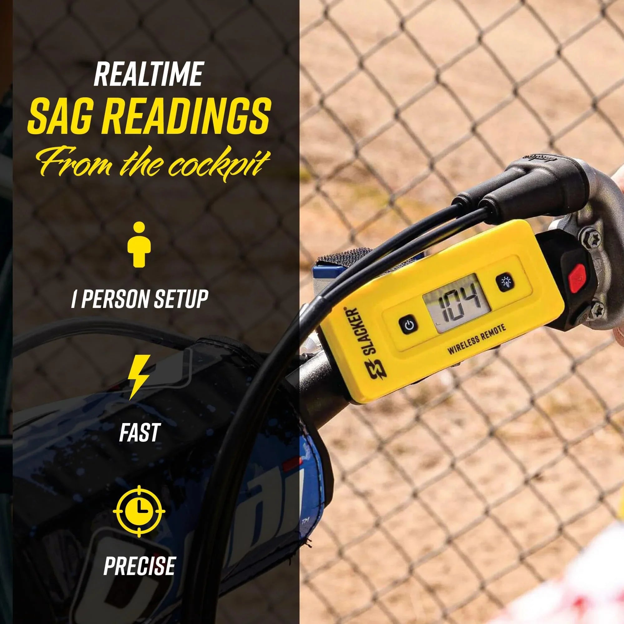 Slacker sag tool providing realtime sag readings with one person setup fast and precise