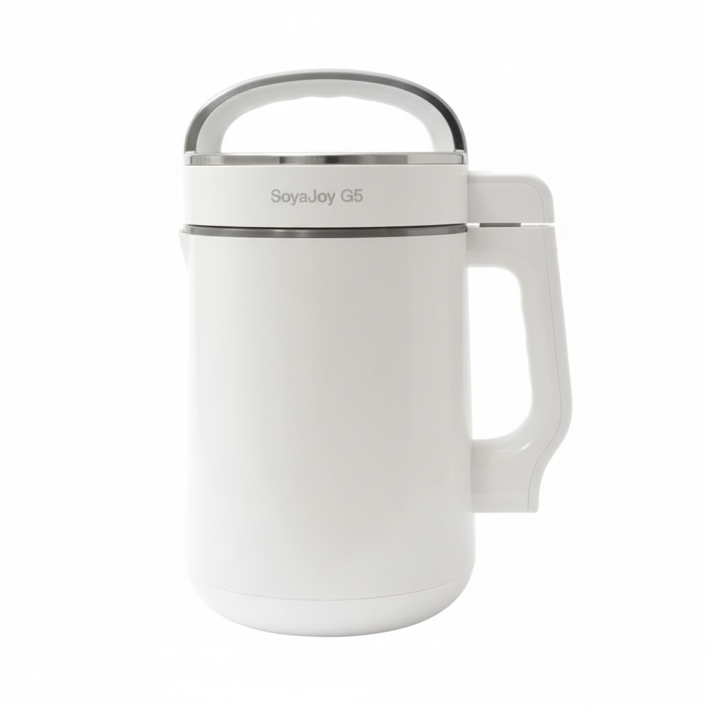 SoyaJoy G5 soy milk maker white 8-in-1 plant milk machine front view