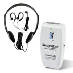 SuperEar SE9000HP personal sound amplifier with headphones and earbuds for clear sound