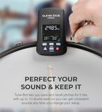 Tune-Bot Studio being used to tune drum head for precise pitch and consistent sound