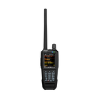 Uniden SDS100 handheld police scanner with wrist strap and antenna for portable scanning