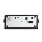 Uniden SDS200 rear panel showing antenna port LAN connection USB input and power connectors for base station setup