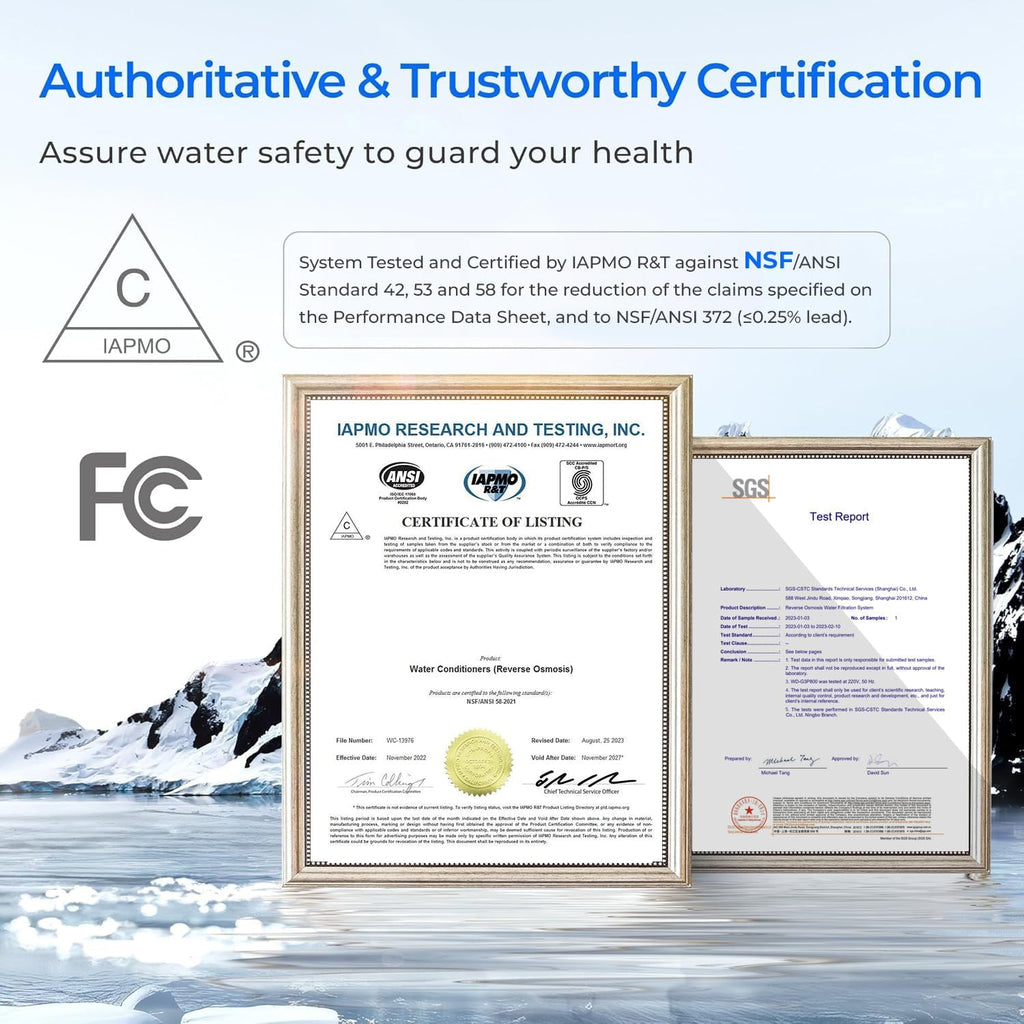 Waterdrop 600 GPD tankless reverse osmosis system for clean drinking water
