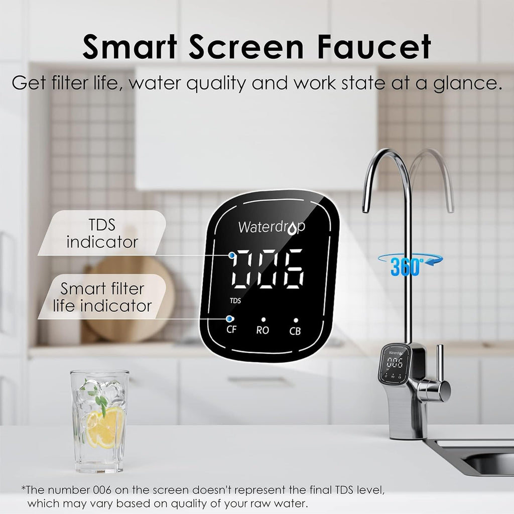 Waterdrop 600 GPD tankless reverse osmosis system for clean drinking water