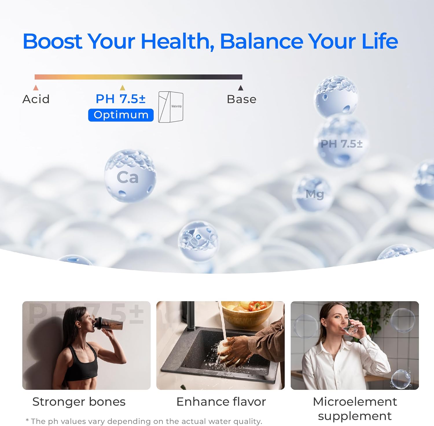 Waterdrop X16 Alkaline under-sink water filtration system for clean mineral-balanced water