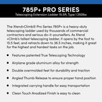 Xtend & Climb 785P Pro telescoping ladder fully extended to 15.5 ft